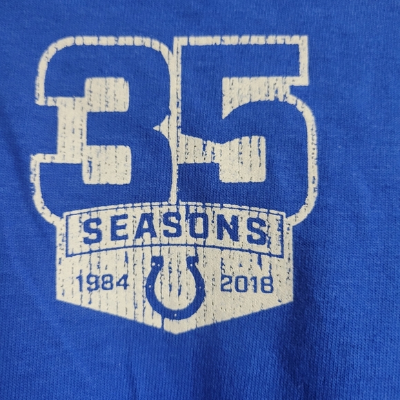 2x Indianapolis Colts Mens XL 100%Cotton 35 Seasons - Picture 5 of 6